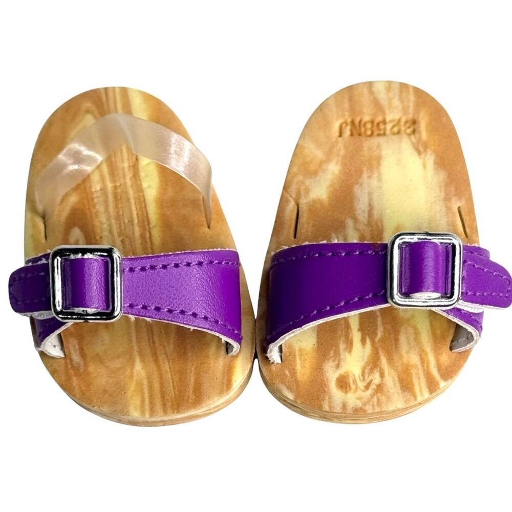 American Girl Doll Shoes Julie Meet Outfit Purple Sandals Accessory BeForever #2 - Picture 2 of 8